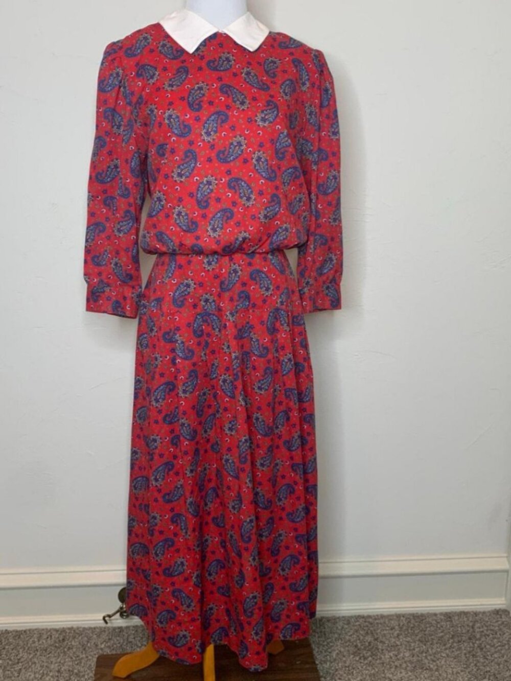 American Vintage Women's Red and Blue Dress